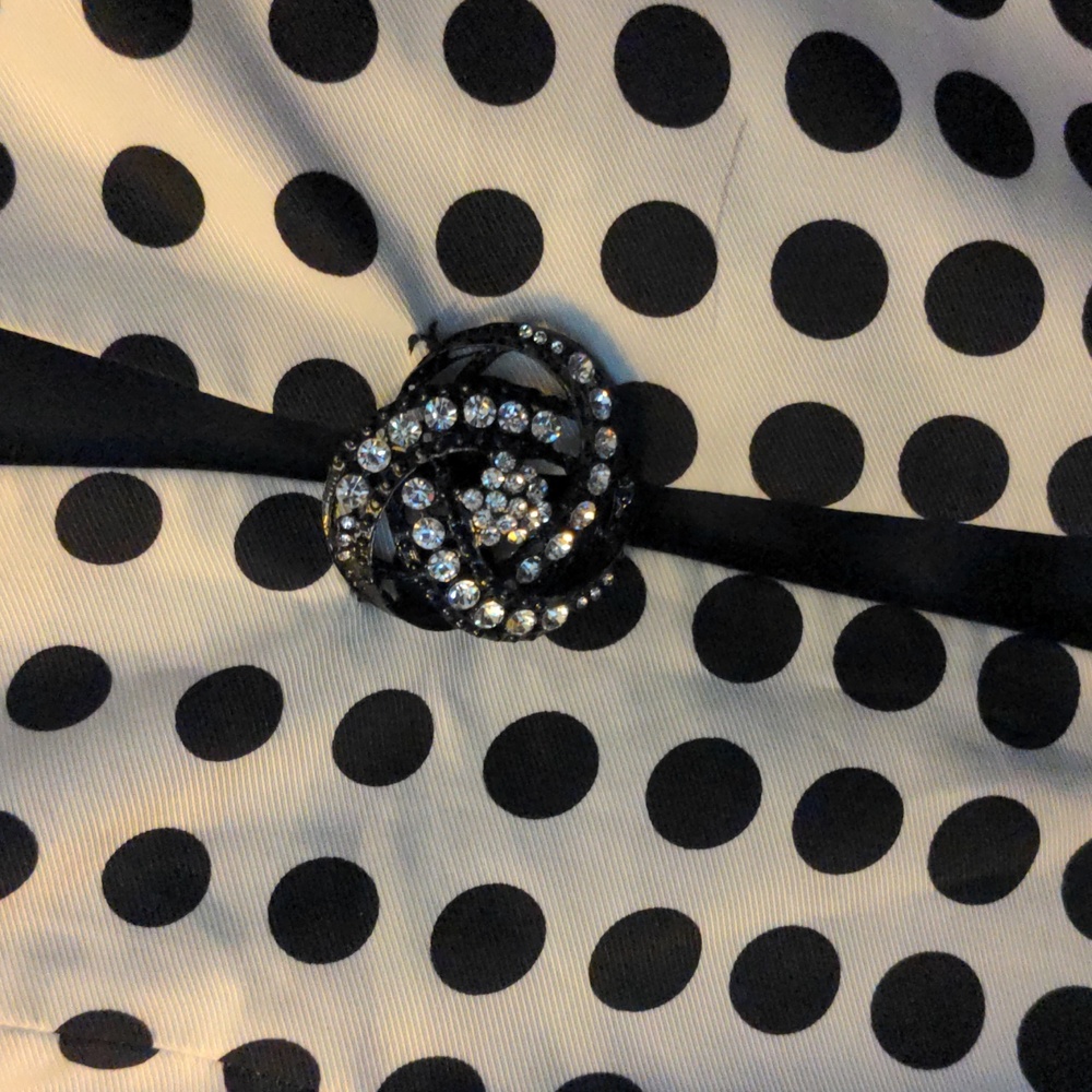 Black and white polka dot dress by Donna Vinci